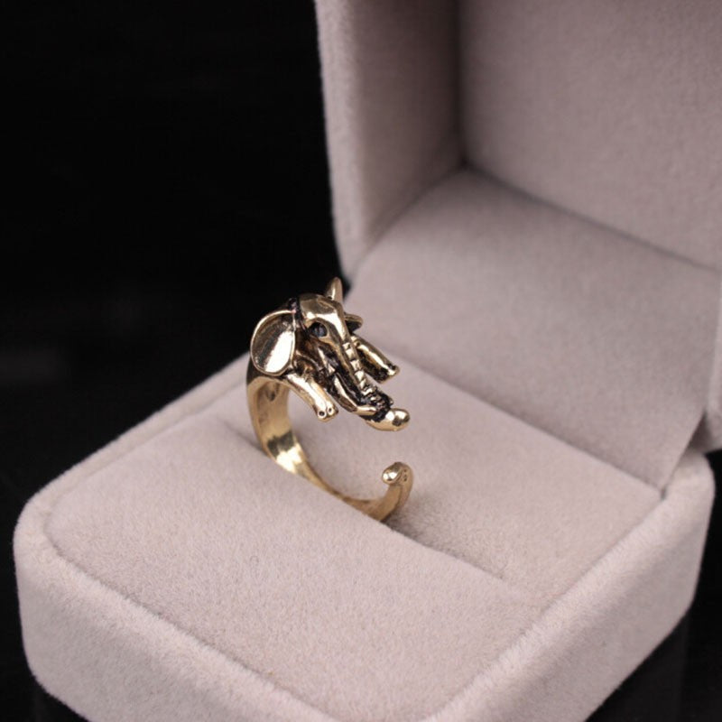 Hot Sale Summer Style Elephant Animal Wrap Rings for Women and Girls Unique Rings Fine Jewelry